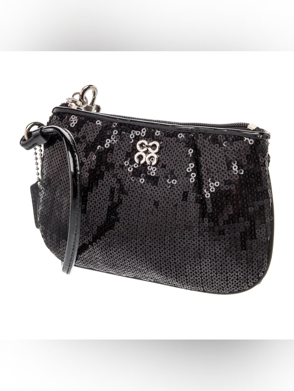 Coach Black Sequin Wristlet